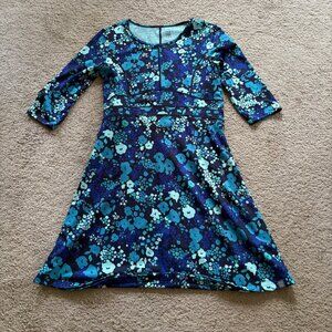 Title Nine Blue Floral Dress M